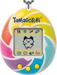 TAMAGOTCHI Bandai Original Candy Swirl Shell Original Cyber Pet 90s Adults and Kids Toy with Chain | Retro Virtual Pets are Great Boys and Girls Toys or Gifts for Ages 8+