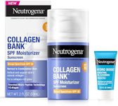 Neutrogena Collagen Bank Daily Facial Moisturizer with SPF 30 Sunscreen, Fragrance-Free, 2 fl. oz, Includes Trial Size Hydro Boost Gel Facial Cleanser, Fragrance Free, 0.5 fl. oz, 2 Pack