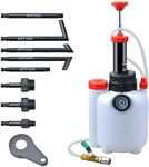 Zoomtools Transmission Fluid Pump(3L), Oil Filling Filler System Fluid Transfer Pump Tool with 8 Aluminum Alloy AdaptersTransmission Fluid Extractor