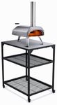 Ooni Medium Modular Table - Pizza Oven Cart, Metal Stainless Steel Pizza Oven Stand, Grill Barbecue Stand, Outdoor Kitchen Table, Pizza Oven Accessories, Outdoor Pizza Oven Tables, Pizza Station