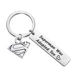 TIIMG Funny Adoption Gift Gotcha Day Gift Superman Was Adopted Too Adopted Jewelry Superhero Keychain (Superman Adopted CA)