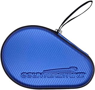 COUNTERSTRIKE Ping Pong Paddle Case | Table Tennis Paddle Hard Case | Table Tennis Racket Case | Hard Shell | Water Resistant (Blue Matte Fiber)