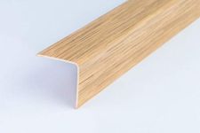 Wood Effect Plastic PVC Corner 1M Angle Trim Wall Corner Guard Edge Protector TMW Profiles (30mm x 30mm x 1M, Light Oak)