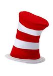 Dr. Seuss The Cat in The Hat Deluxe Velboa Red & White Striped Stovepipe Costume Hat Standard