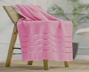 ROMAN HOME Cotton Soft Bath Towel Single Piece, 500 GSM - Men and Women & Kids Bath Towel(pink)