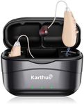Karthus Hearing Aids, Rechargeable Hearing Aids for Seniors with Hearing Loss, Noise Cancelling & Clear Sound, Comfort & Invisible, 100H Long Battery, 7 Level Volume, One-Button Operation, Skin