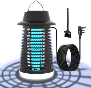 Mosquito Killer Lamp,Bug Zapper Outdoor,2024 Upgraded 4200V 15W UV Mosquito Zapper with LED Light,Fly Zapper Outdoor Indoor,Plug in Mosquito Killer for Patio Yard,Insect Zapper Electric Fly Traps