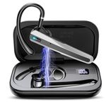 SKIUDCT Bluetooth Headset V5.3 120Hrs Talk Wireless Headset with Dual ENC Noise Canceling Mic Mute, Hands Free Bluetooth Earpiece Business/Office/Driving, Headphones for iOS Android, Laptop