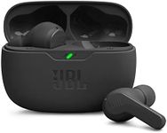 JBL Wave Beam, In-Ear Wireless Earbuds with IP54 and IPX2 Waterproofing, Hands-Free Calling and 32 Hours Battery Life, in Black