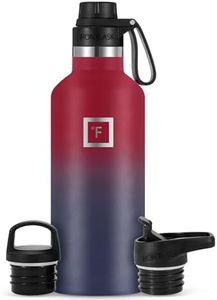 IRON °FLASK Sports Water Bottle - 32 Oz - 3 Lids (Narrow Spout Lid) Leak Proof, Durable Vacuum Insulated Stainless Steel - Hot & Cold Double Walled Insulated Thermos - Mothers Day Gifts