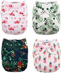 The Hollywood Hotel 4-Pack Cloth Pocket Diapers with 4 Inserts