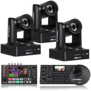 FoMaKo 4K 60FPS NDI HDMI20x Optical Zoom PTZ Camera, AI Auto-Tracking Gen 3, Supports Water Sports Live Streaming Including Swimming, Diving, Water Polo,Sailing Live Competions(K800NX3+M4+KC608)