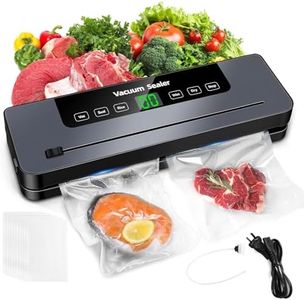 TOJUNE 6 in 1 Vacuum Sealer Automatic Sealing Machine Set, 65kPa (Grey)