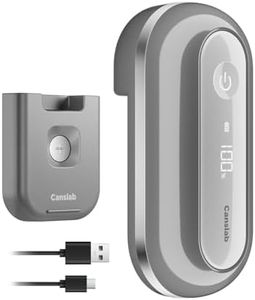 Canslab RETRO Electric Can Opener, Auto-Stop One-Touch Operation, USB Rechargeable with LED Battery Track, Side Cut Smooth Edge Can Opener for Seniors with Arthritis, Wall-Mountable Small Size, Grey