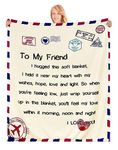 Friend Bed Throw Blankets 130x150cm Friendship Gift Best Friend Blanket Gift Bestie BFF Gift Friend Blankets And Throws Birthday Gift Graduation Gift (FRIEND-1)