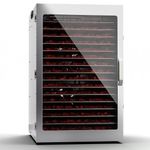 Klarstein dehydrator for vegetables, fruit, mushrooms & meat, 2000 W stainless steel dehydrator, drying machine with 20 metal grids, with 24 H timer & touch display