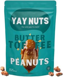 YAY NUTS Butter Toffee Peanuts – All-Natural Sweet & Salty Snack, Crunchy Roasted Peanuts Coated in Rich Caramelized Butter Toffee, Made in USA, Guilt-Free Snacking with Real Ingredients - 16oz (450g)