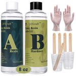 DIYcraft 8oz （236ml）Epoxy Resin with Tools Kit,2 Part Crystal Clear Casting Resin for Jewelry Making,Tumbler Crafts,Art, Wood -Crafts Cast Coating- Mold Made Resin,Easy Mix 1:1 for Beginner…