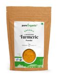 Pure Organio Organic Lakadong Turmeric Powder- 7 to 10% High Curcumin Certified 250g NPOP India Organic certified Spices (250 Gm)