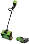 Greenworks 60V 12" Brushless Cordless Snow Shovel, 20ft Throwing Distance, 12" Wide & 6" Deep Clearing, Electric Snow Thrower Blower Removal for Driveway Winter Storm, 2.5Ah Battery&Charger Included