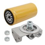 VIKKSAER 1R-0750 Fuel Filter Tool Kit, Diesel Fuel Filter Remote Mounting Base 1/2" NPT 24770 Compatible with CAT 1R-0749 Filter