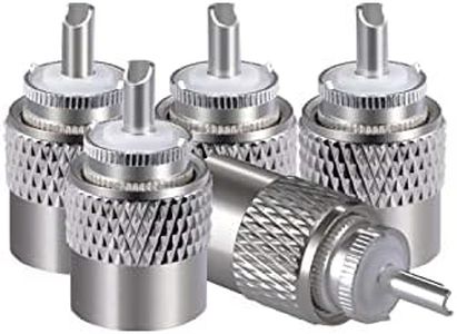 Vecys 5PCS PL-259 Conectores 50 Ohm PL 259 UHF Macho Conector De Soldadura Macho De Baja Pérdida para Cable Coaxial LMR-400 RG8