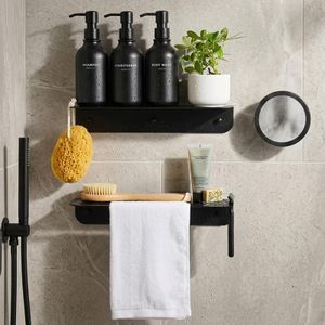 MaisoNovo Shower Caddy Rustproof Wall Mounted 2-Set with Anti-fog Mirror