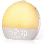 Geuuap Sunrise Alarm Clock White Noise Sound Machine for Bedroom | Natural Wake-Up Light with 30 Soothing Sleep Aids, Bluetooth Speaker, Dimmable Clock, Screen-Free Design for Baby Adults Kids-Khaki