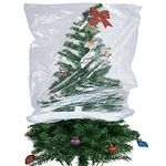 KUUQA Furniture Cover Plastic Storage Bag Heavy Duty Water Resistant Sofa Slipover for Moving Long Term Storage, Christmas Tree Storage Bag 110 x 72 inches