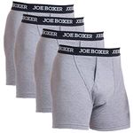 Joe Boxer Men's Boxer Briefs 4-Pack (Medium, Grey)