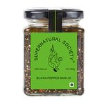 Supernatural Society Black Pepper Garlic Sauce - 280g | Cook, Dip, Marinate, Spread | Vegan, Gluten-Free | No MSG | Perfect for Rice, Noodle, Tofu, Paneer, Veggies & Meat