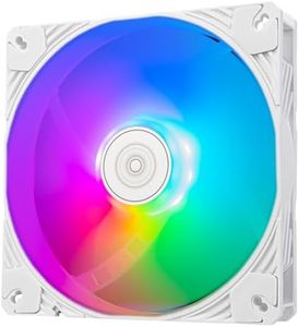 SilverStone Technology Shark Force 140 White Colored ARGB Performance Enhanced 140mm PWM Fan with Addressable RGB (ARGB), SST-SF140W-ARGB