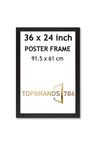 Black Picture Poster Frames 36in x 24in (91.5 x 61) Wall Hanging Frames | Perfect for Home Decor | Wooden Frames