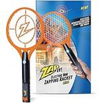 ZAP IT! Bug Zapper Rechargeable Bug Zapper Racket - Electric Fly Swatter Rechargeable - 4,000 Volt, USB Charging Cable