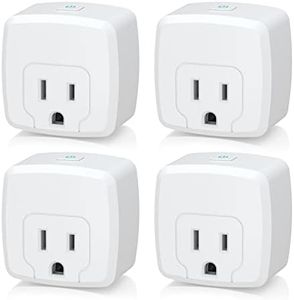 HBN Smart Plug Mini 15A, WiFi Smart Outlet Works with Alexa, Google Home Assistant, Remote Control with Timer Function, No Hub Required, ETL Certified, 2.4G WiFi Only, 4-Pack