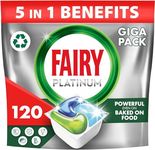 Fairy Platinum All-In-One Dishwasher Tablets Bulk, 120 Tablets (24 x 5), Original, With Anti-Dull Technology & Rinse Aid Action