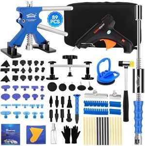 BlueFire Dent Removal Tools for Car, Car Dent Puller Auto Body Paintless Car Repair Kit with Dent Lifter, Bridge Puller & Glue Gun for Car Hail Damage & Door Ding Repair(89pcs)