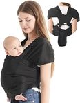 Hilabab Baby warps Carrier,Air-Mesh Fabric,Cooling for Summer Baby Sling Carrier,Breathable Adjustable Strap Baby Hold Carrier for Newborn Up to 40 lbs,Black