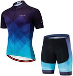 Hotlion Men's Cycling Jersey Set Summer Cycling Clothing Suit Pro Team Bike Clothes Road Biking Outfits Bicycle Kit for Men