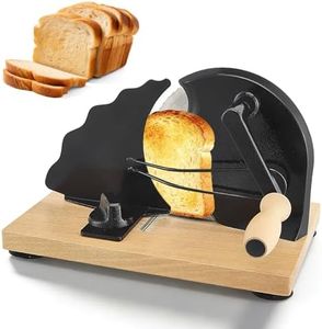 Manuelle Brotschneidemaschine mit Skalenlinien & Saugnäpfen, Edelstahlklinge, einstellbare Schnittdicke 0-21 mm für gleichmäßige Scheiben - Ideal für Zuhause & Gastronomie
