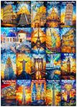 ALL4JIG World Landmark Fun Jigsaw Puzzles for Adults and Kids, 1000 Pieces, Christmas Secret Santa Gift, White Elephant Gifts for Dog Lovers, Number Partitioned for Easy Solving