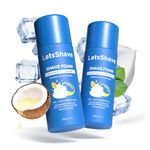 LetsShave Sensitive Shave Foam For Men, Pack of 2, Alcohol Free, 200 g (Each), Shave Sensitive Foam Menthol for Men, Coconut Oil Enriched, No Alcohol and No Artifical Colour