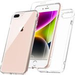 Cum2giff for iPhone 8 Plus Case, iPhone 7 Plus Case with with Screen Protector, Shockproof Military Grade Drop, Translucent Matte Back Slim Robust Case for iPhone 8 Plus/7 Plus 5.5 Inch - Clear
