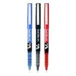 Pilot Hi-Tecpoint V5 0.5mm Extra Fine Point Pure Liquid Ink Roller Ball Pen | Pack Of 3 (1 Blue + 1 Black + 1 Red)