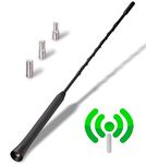 YIEHO Car Aerial Antenna 28cm - Universal Black Car Aerial for All Models - Car Radio Antenna DAB FM Reception - DAB Screw in Car Ariel