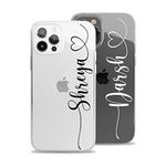 MITZVAH Silicone Personalised Case For iPhone 15 14 13 12 11 Pro Max Mini Xr Xs X 10 8 Plus 7 6S 6 Se Custom Name Transparent Clear Cover For Girls Boys (Pattern 3)