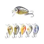 5 Pcs Fishing Lures for Pike Bass Trout Carp Mackerel,Mini Artificial Fishing Baits with Storage Box for Freshwater Saltwater,Sea Fishing Lures Set Tackle,Whopper Plopper Hard Topwater Lures Kits