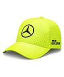 Mercedes AMG Petronas Formula One Team - 2023 Lewis Hamilton Driver Hat, Neon Yellow, One Size