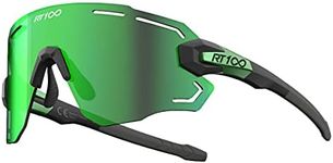 RT100 wrap around frameless Cycling Triathlon Volleyball Green Sunglasses Women Men