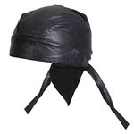 Hot Leathers Medium Weight Leather Head Wrap (Black)